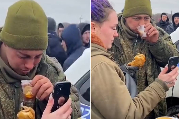 துப்பாக்கியை போட்டுவிட்டு சரணடைந்த ரஷ்ய வீரர்! உக்ரைன் பெண்களின் நெகிழ்ச்சி செயல்